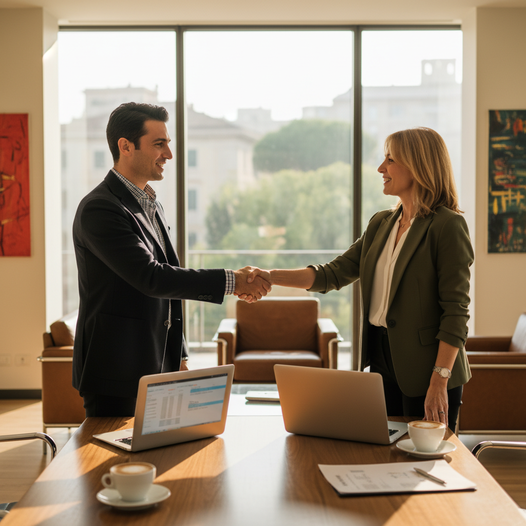 A photorealistic image of a professional business meeting in a modern Saudi Arabian bank, where executives in traditional thobes and business suits are discussing financial strategies around a conference table with charts and graphs related to credit lines, conveying trust and financial planning in the banking sector. No children present.
