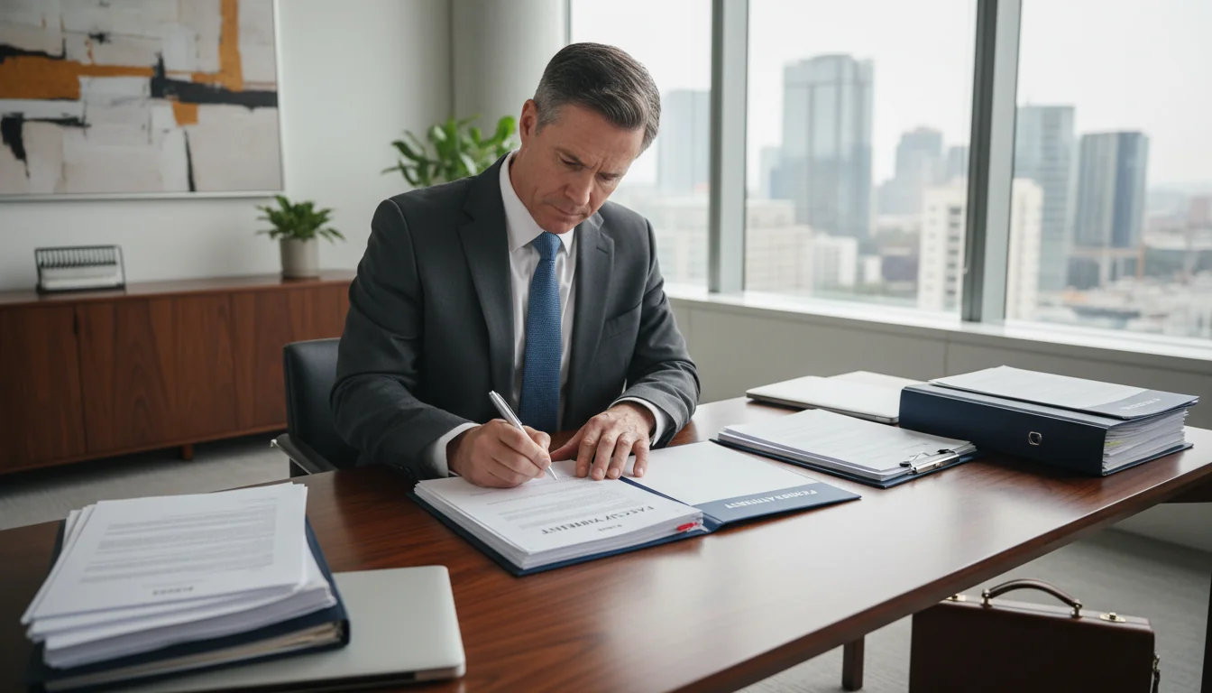 Person signing facility agreement contract