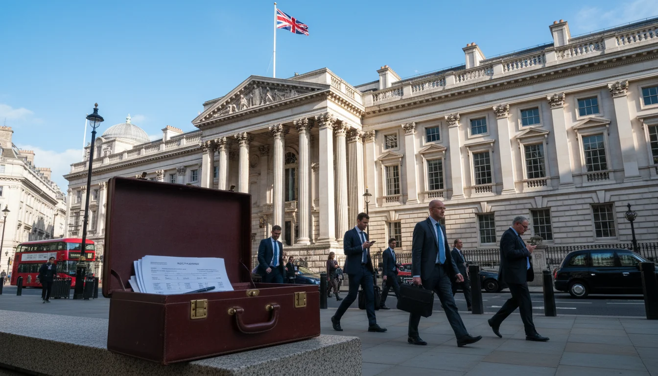 UK courthouse with legal documents