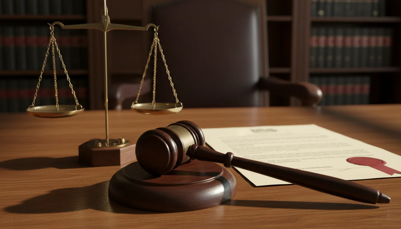 Gavel and scales symbolizing legal resolution