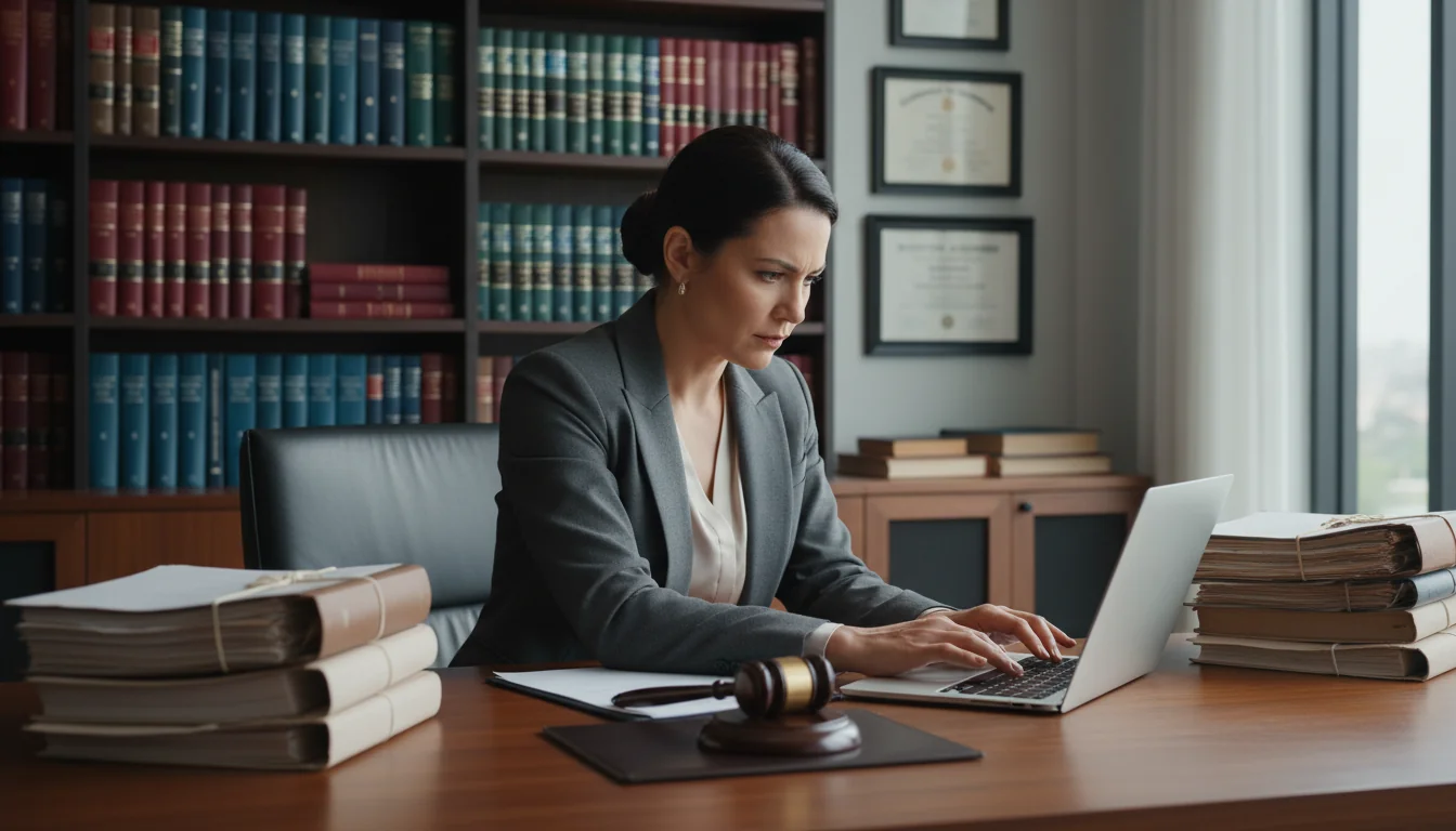 Lawyer drafting settlement agreement