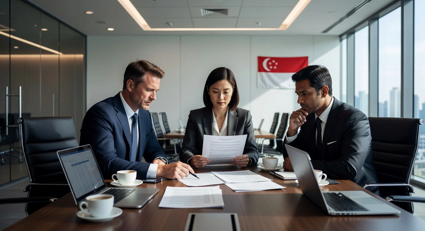 Legal team reviewing contract