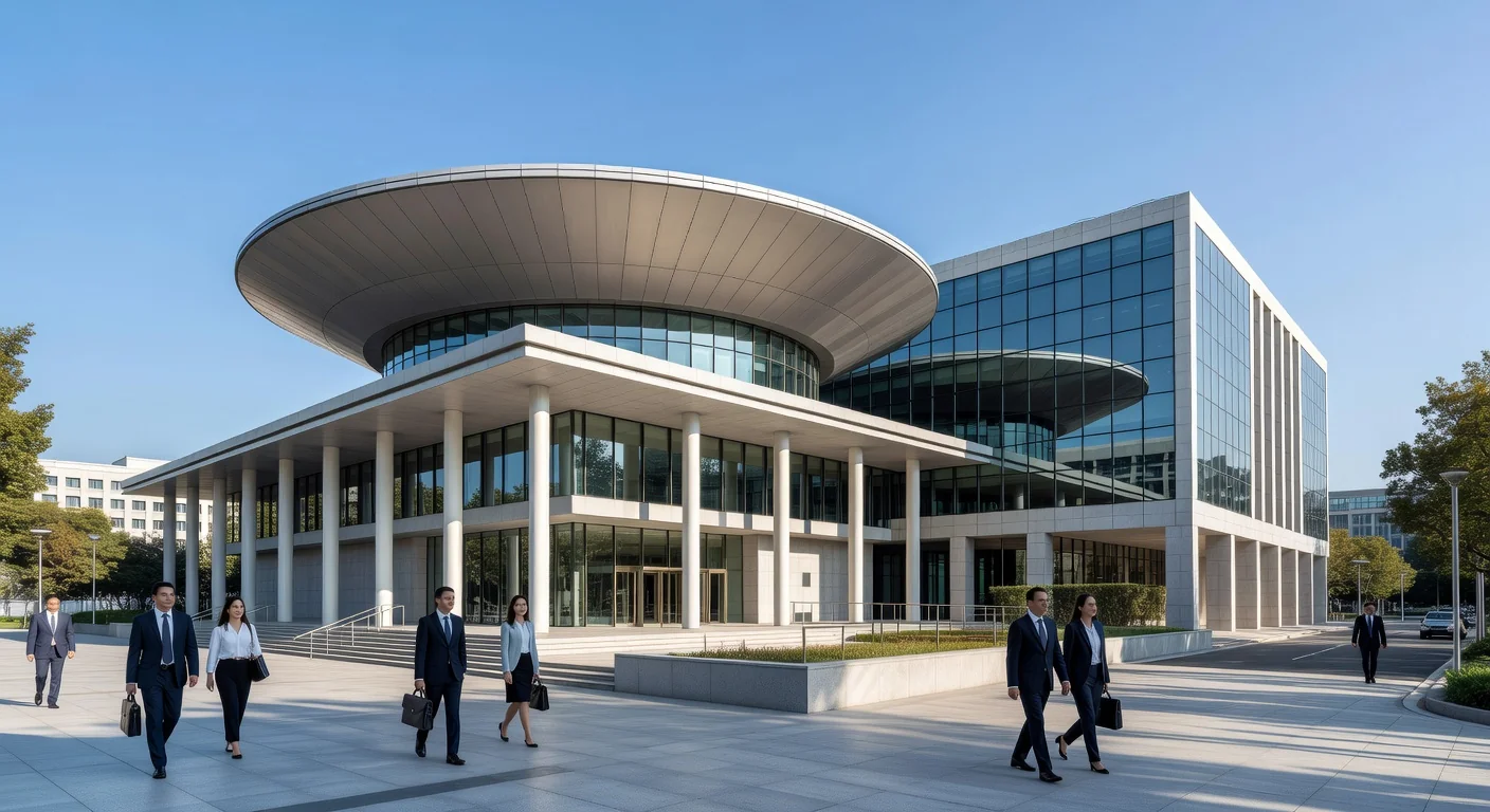 Singapore courthouse exterior view