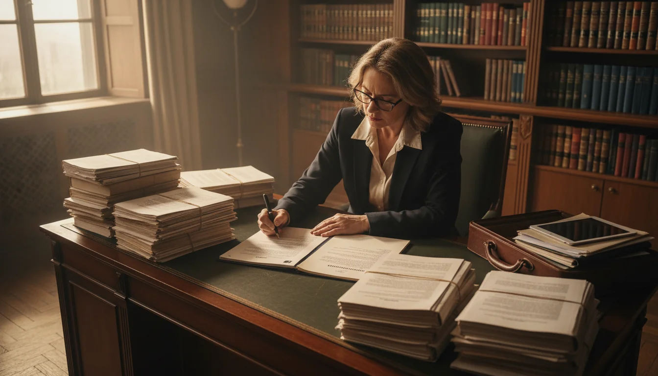 Professional signing settlement agreement