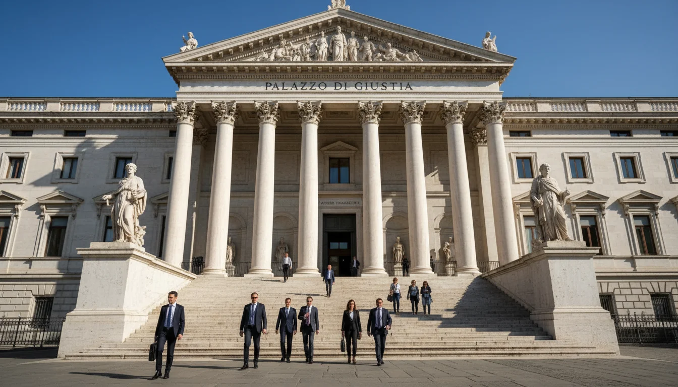 Italian courthouse exterior for legal settlements