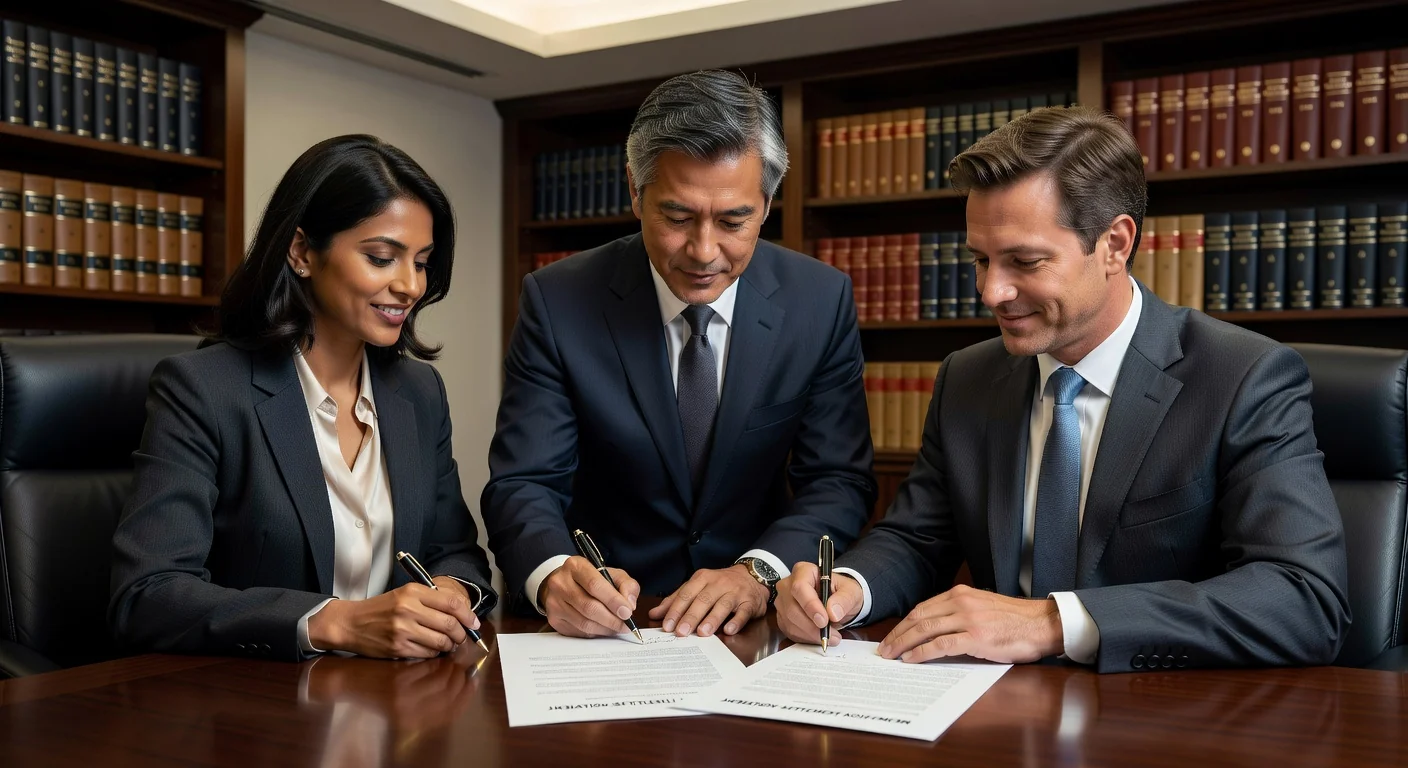 Signing enforceable settlement document