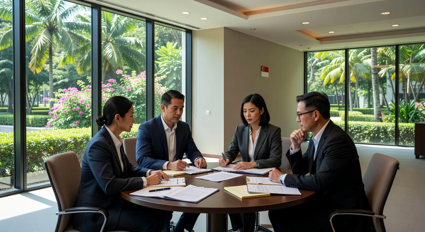 Singapore courthouse mediation scene