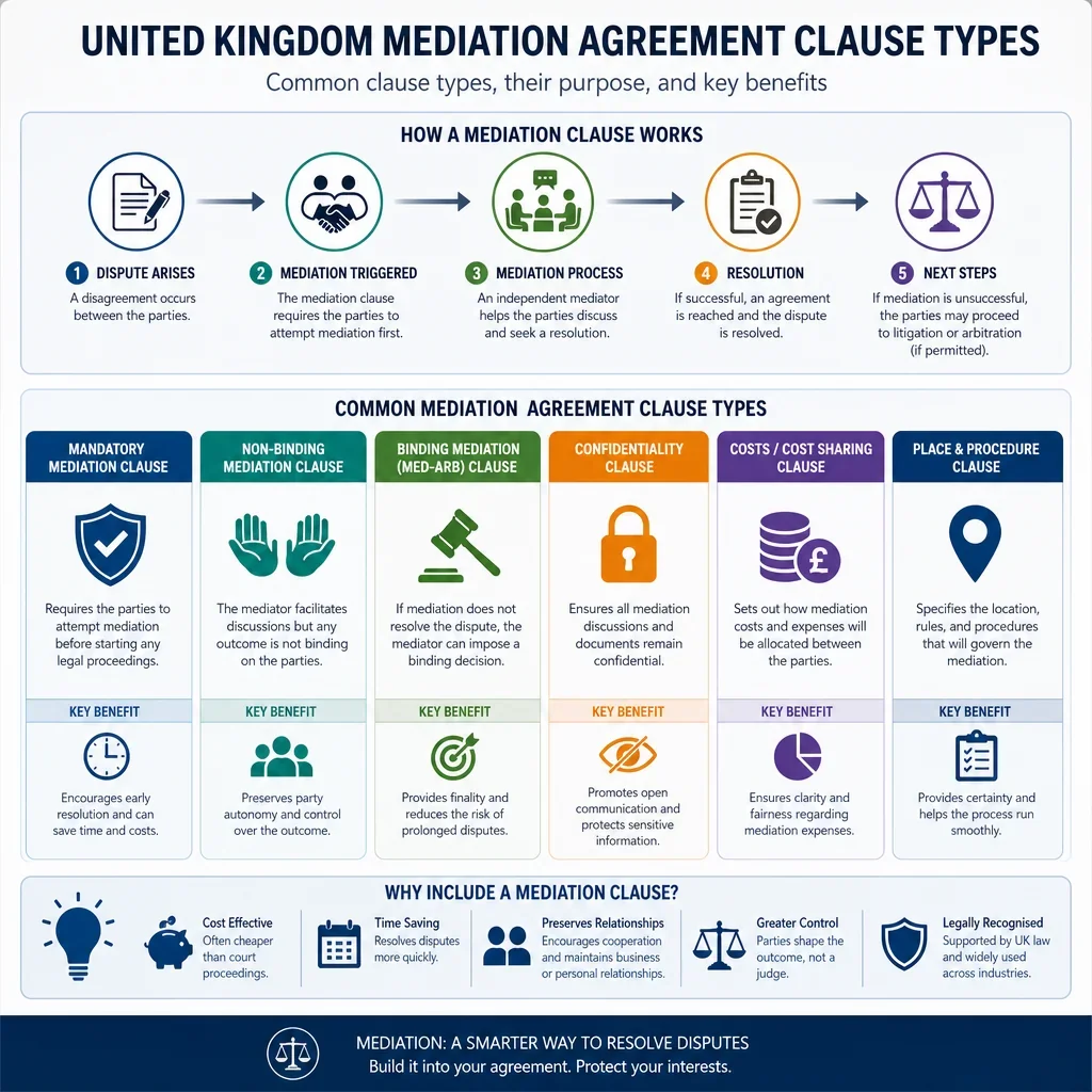 Mediation Agreement Clause Types