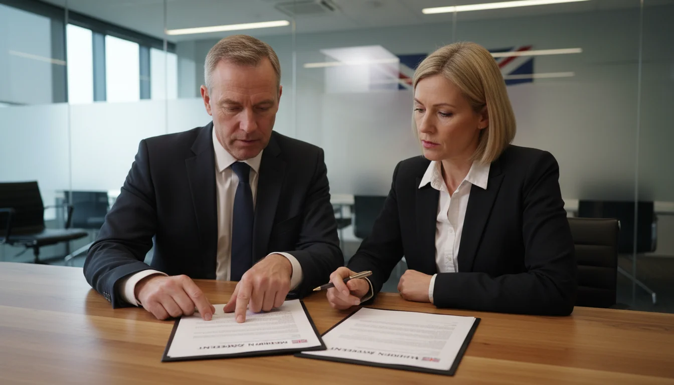 Professional mediators discussing agreement