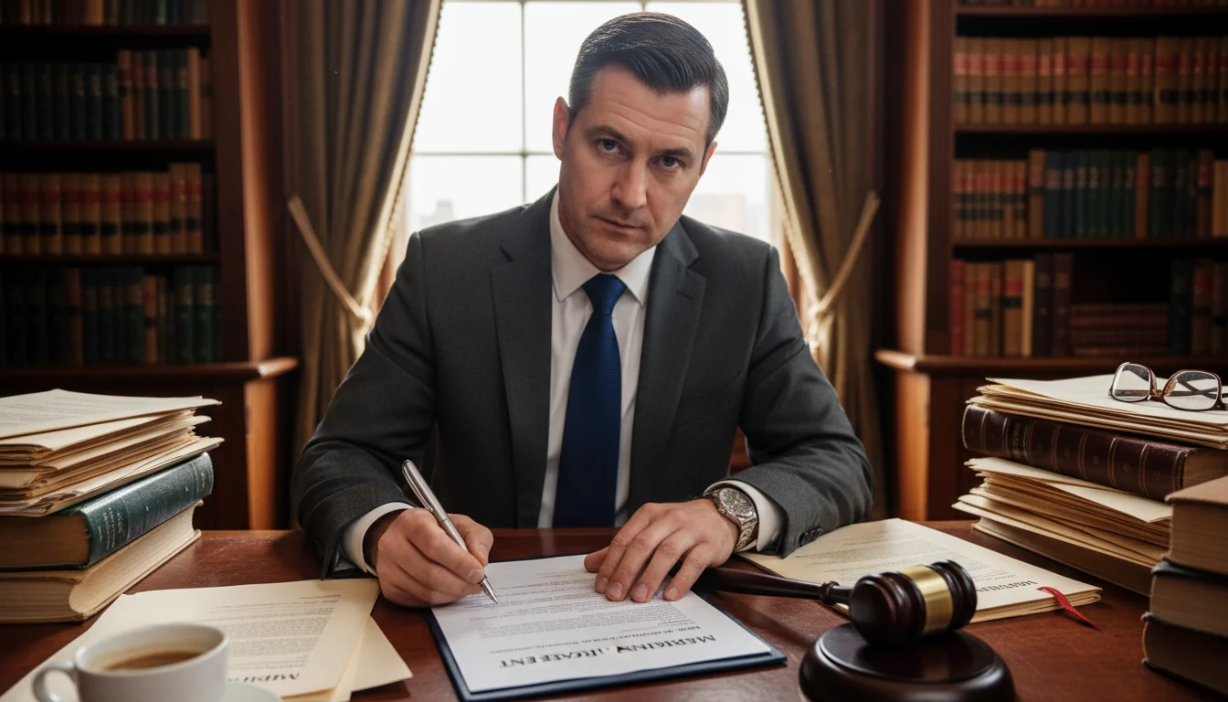 Signing mediation agreement document