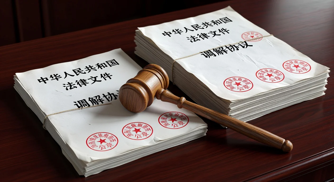 Gavel and Chinese legal papers
