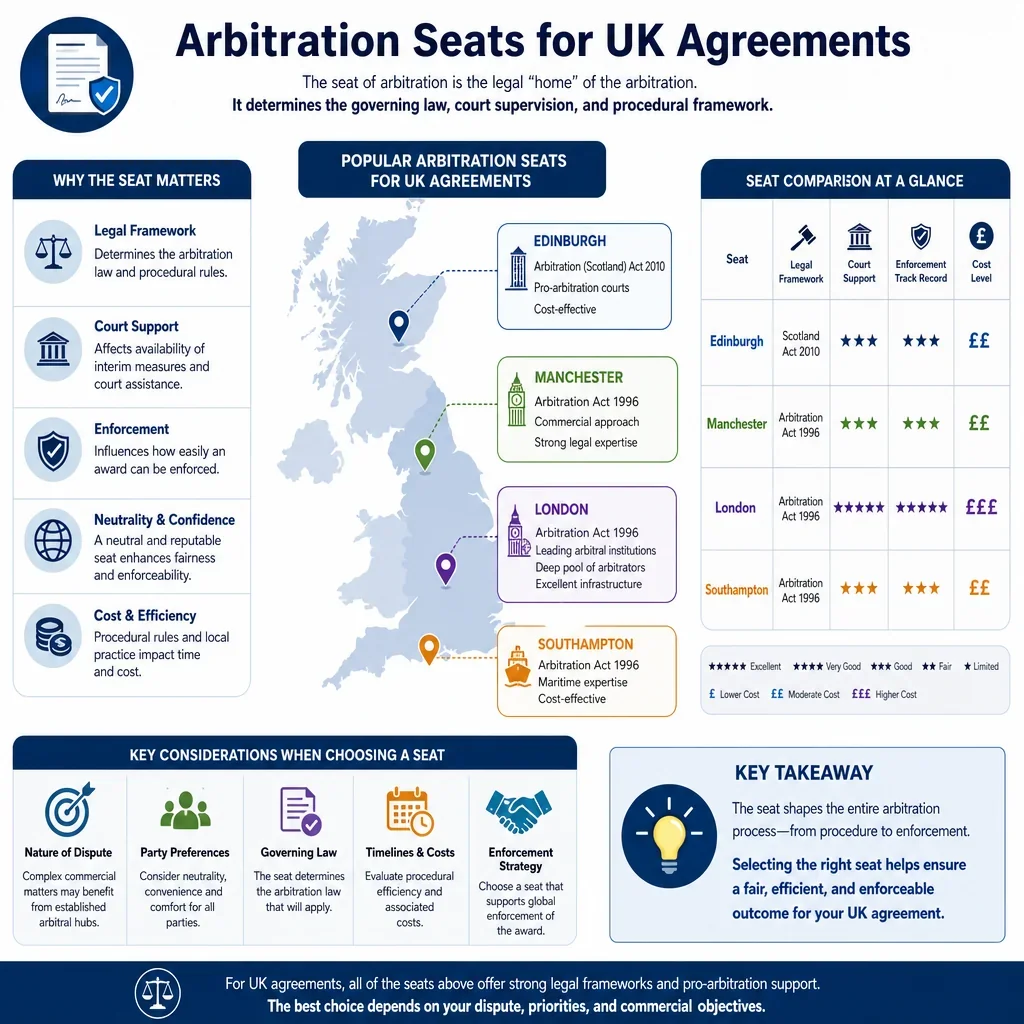 Arbitration Seats for UK Agreements