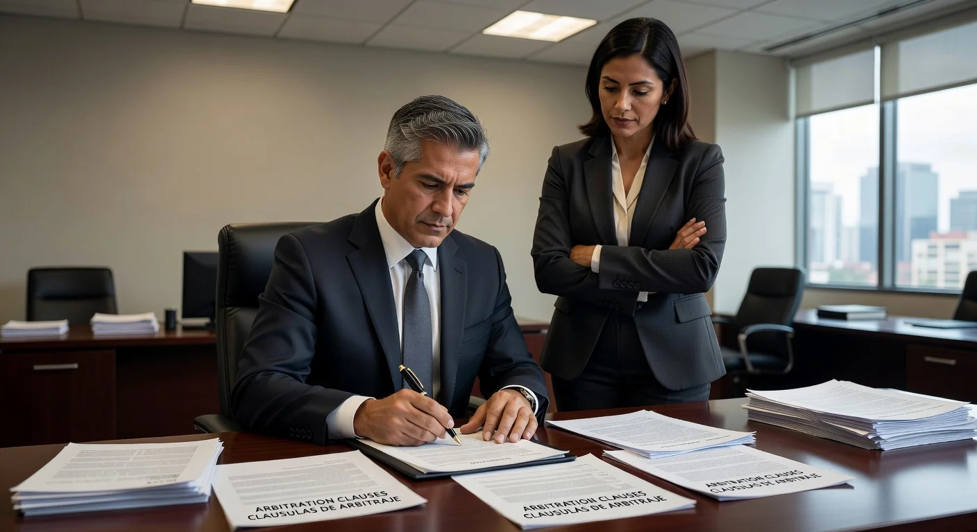 Signing arbitration agreement in office