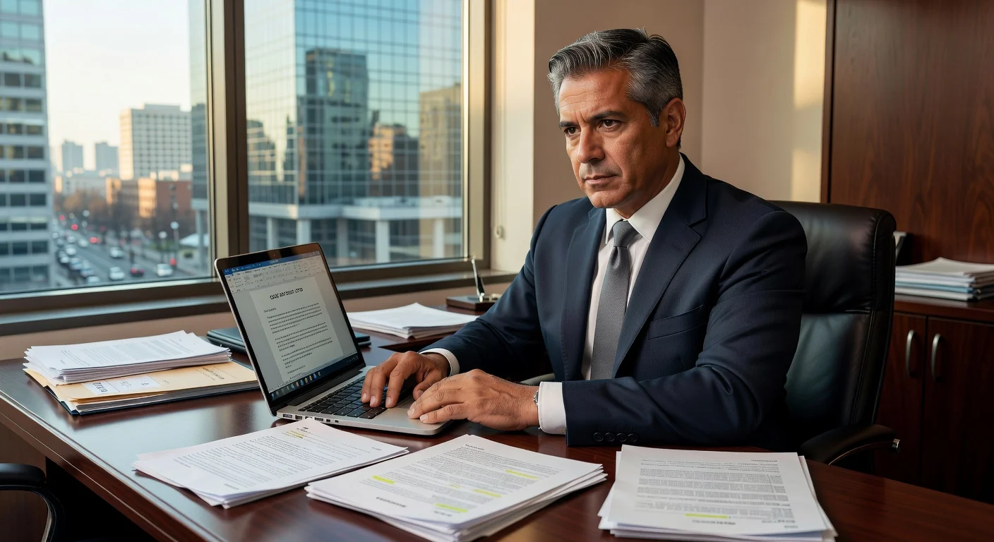 Lawyer drafting cease and desist letter