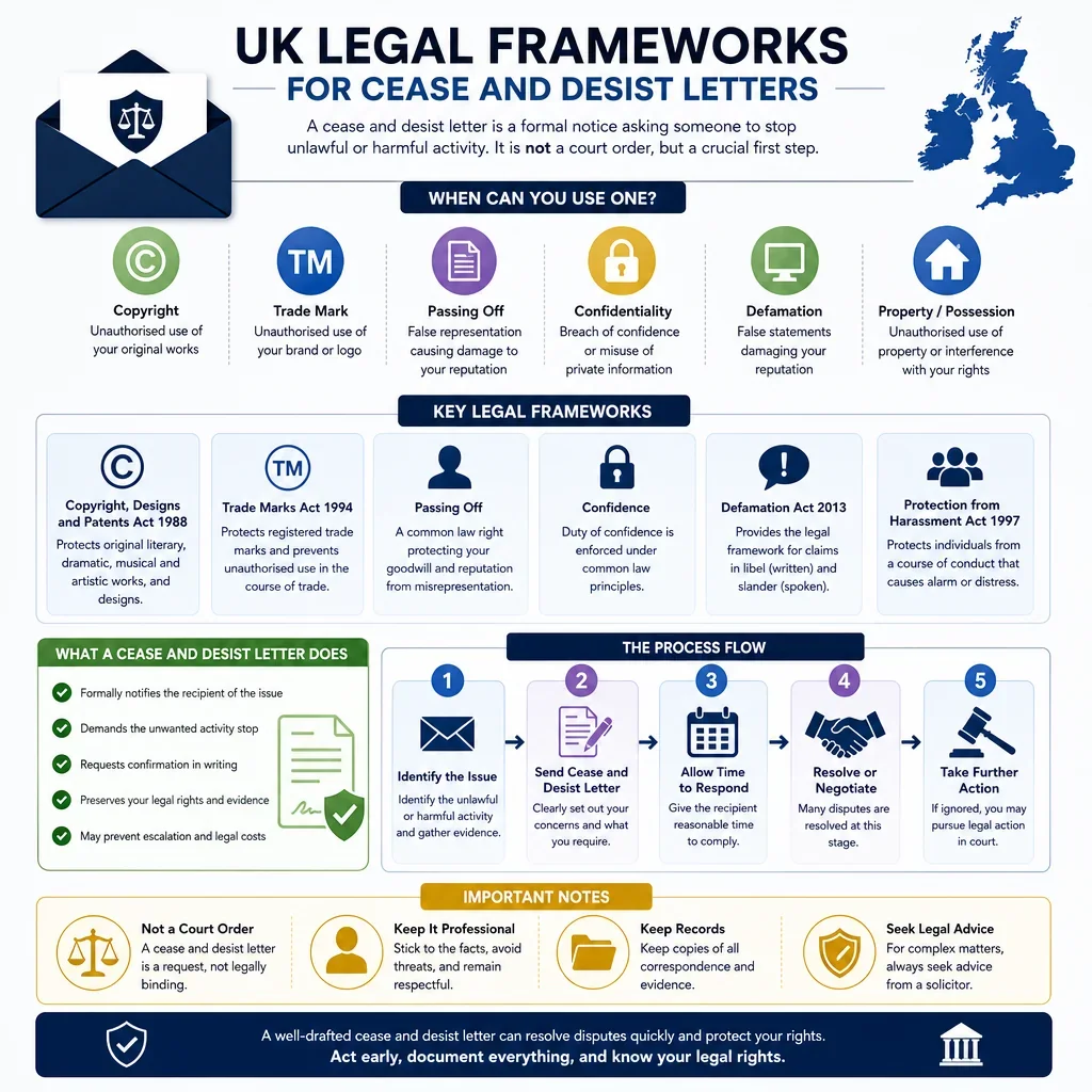 UK Legal Frameworks For Cease and Desist Letters