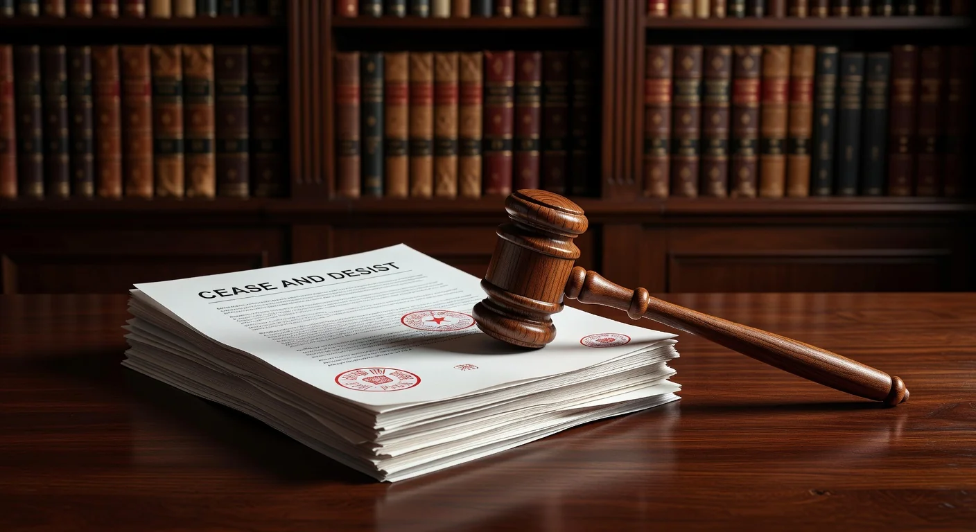 Court gavel and legal papers