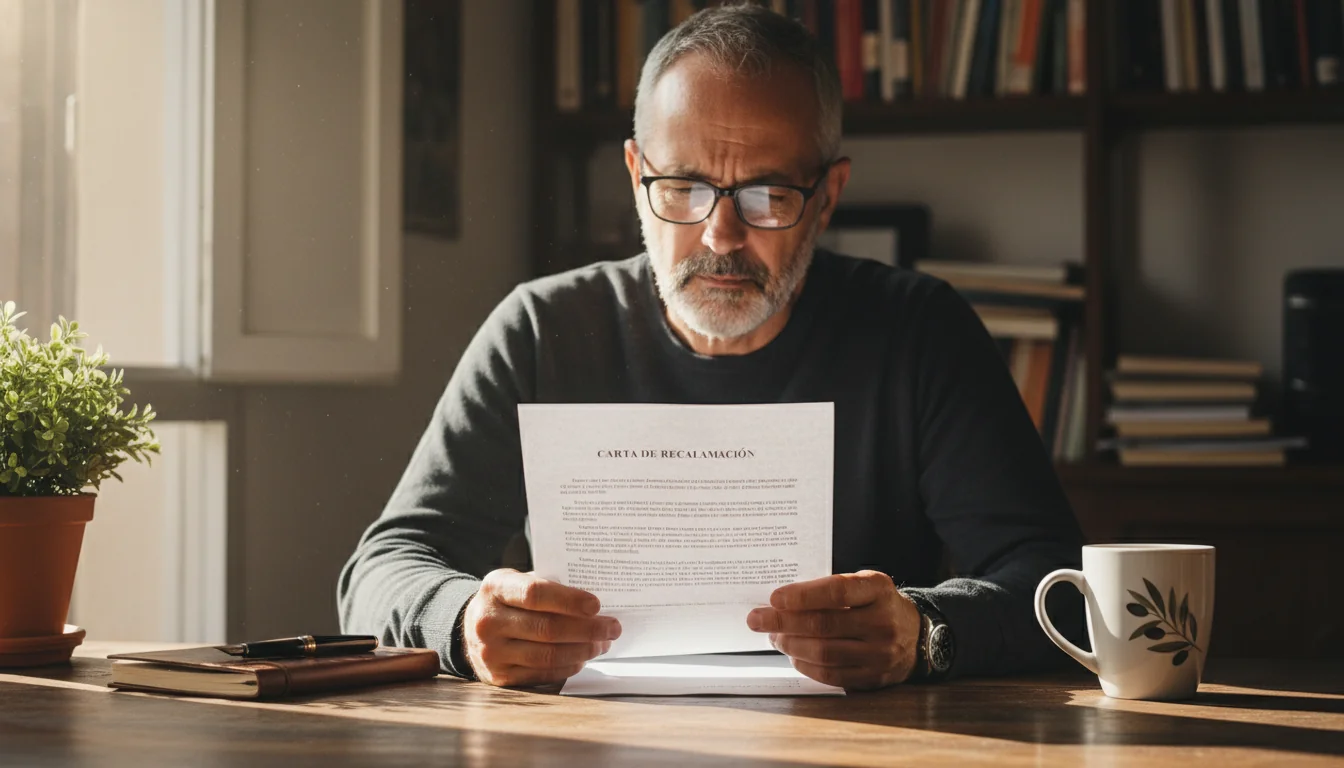 Person reading complaint letter