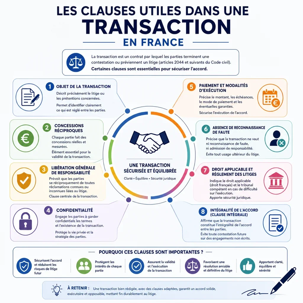 Clauses utiles dans une transaction