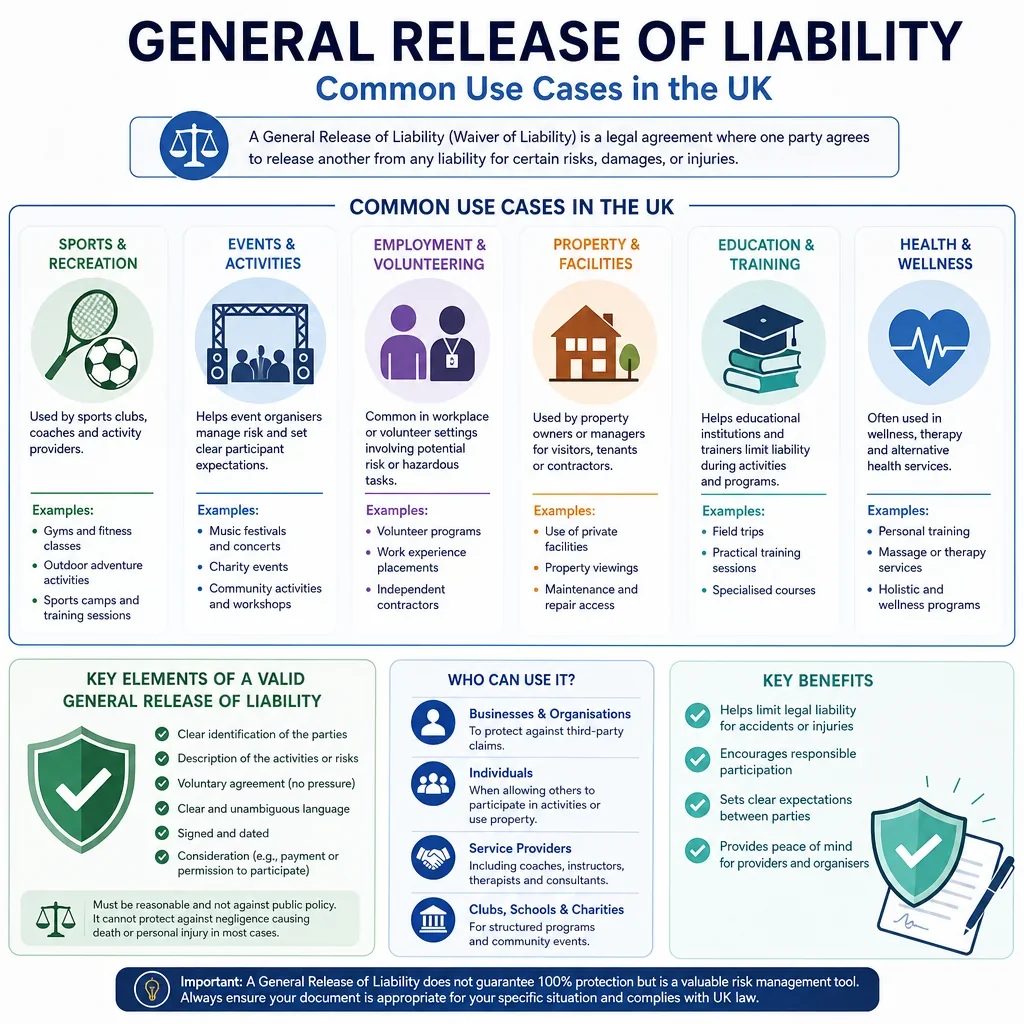 General Release of Liability Use Cases in the UK