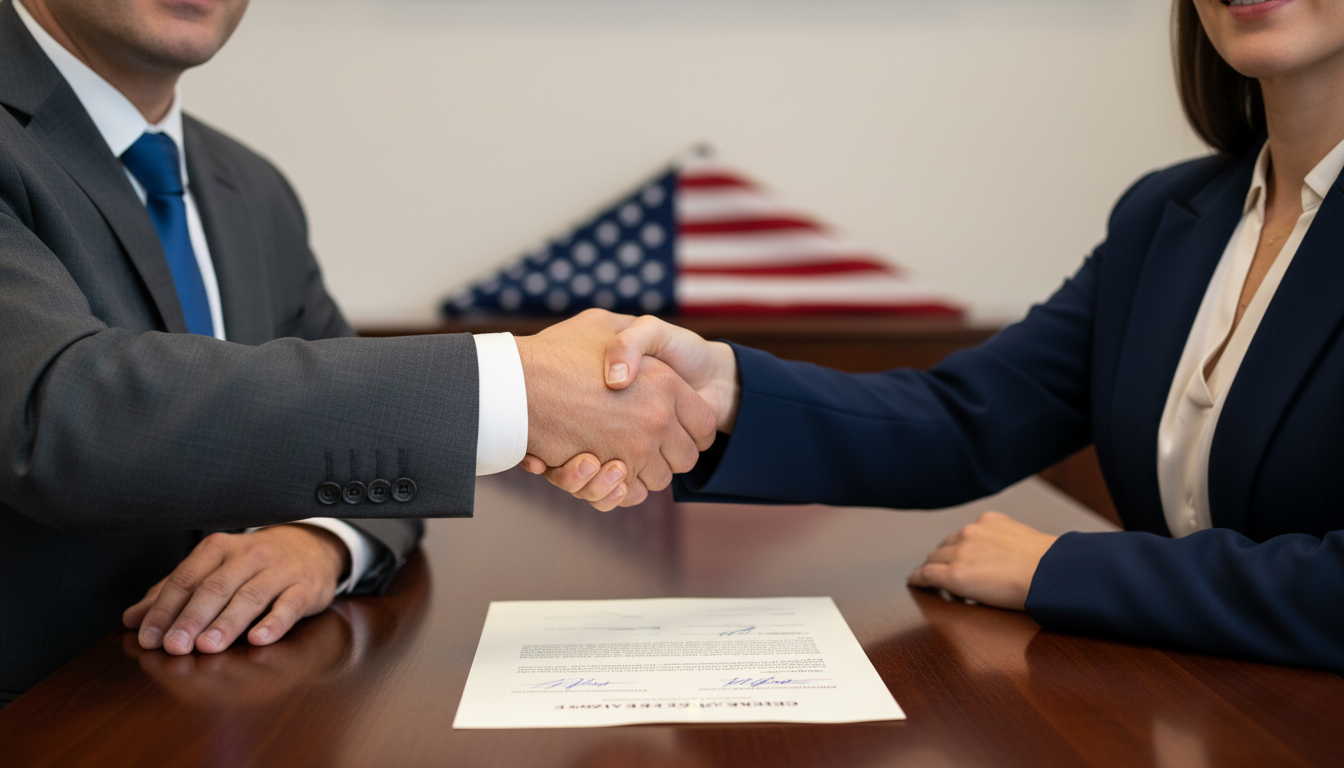 Handshake sealing agreement