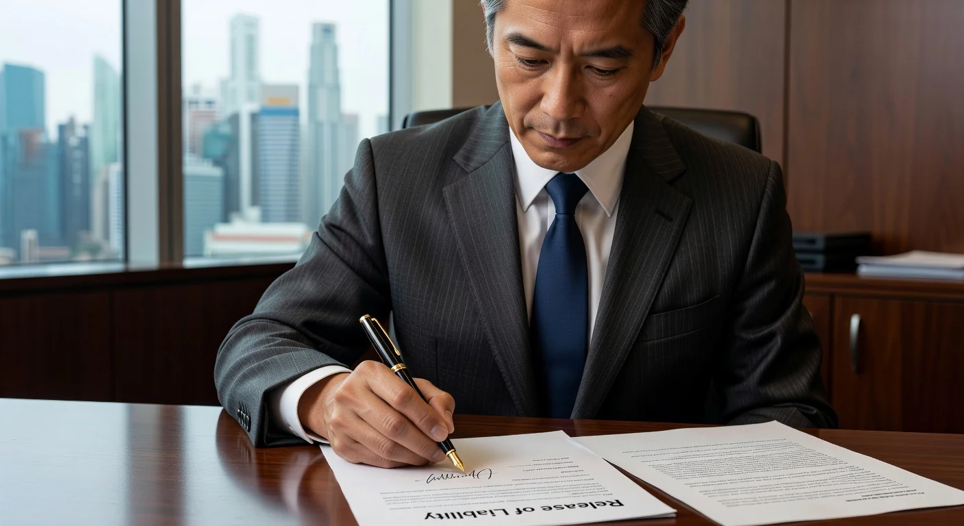 Adult signing liability waiver form