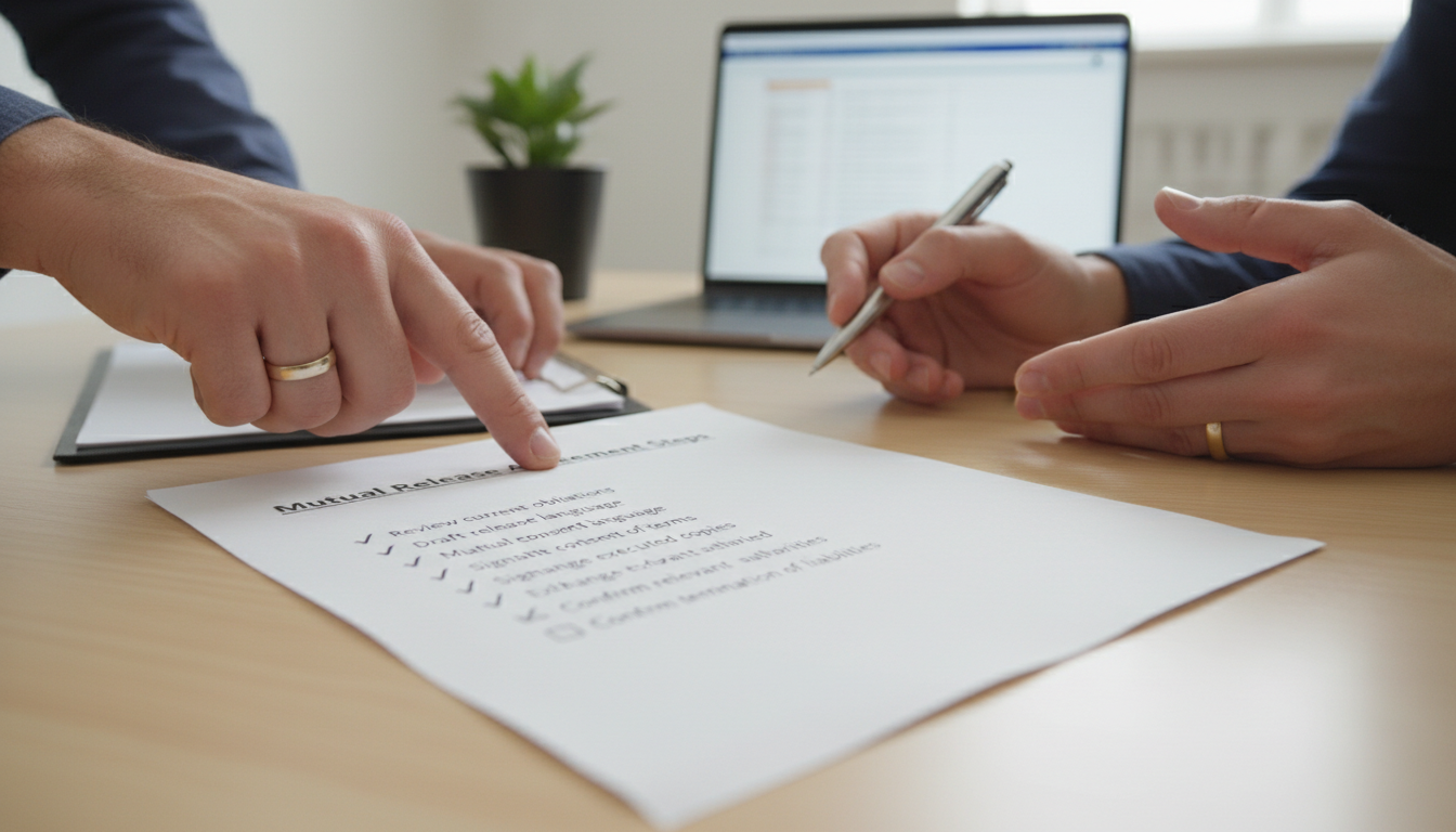 Checklist for drafting release agreement.