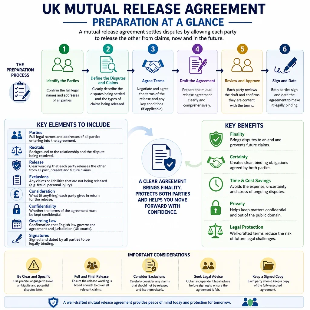 Mutual Release Agreement Preparation Checklist