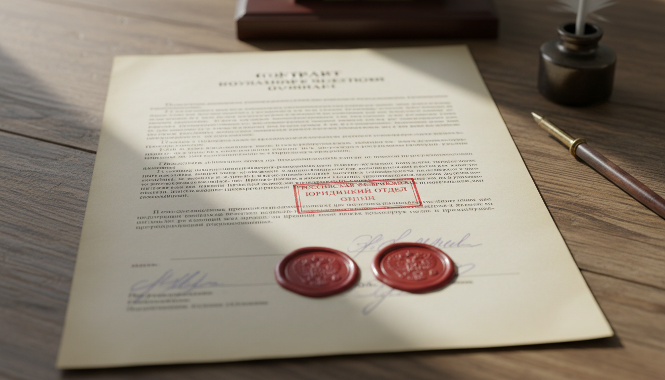 Russian legal document close-up