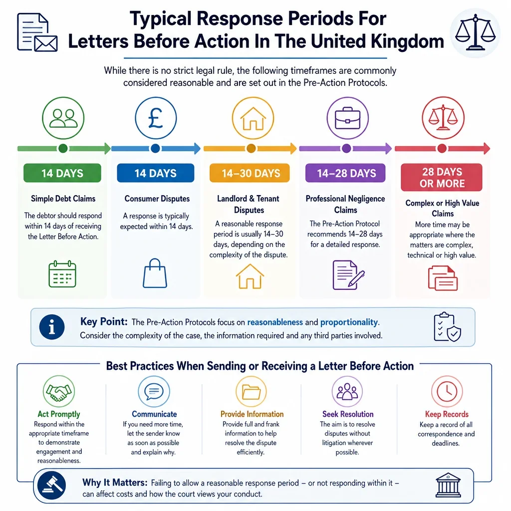 Typical Response Periods for Letters Before Action