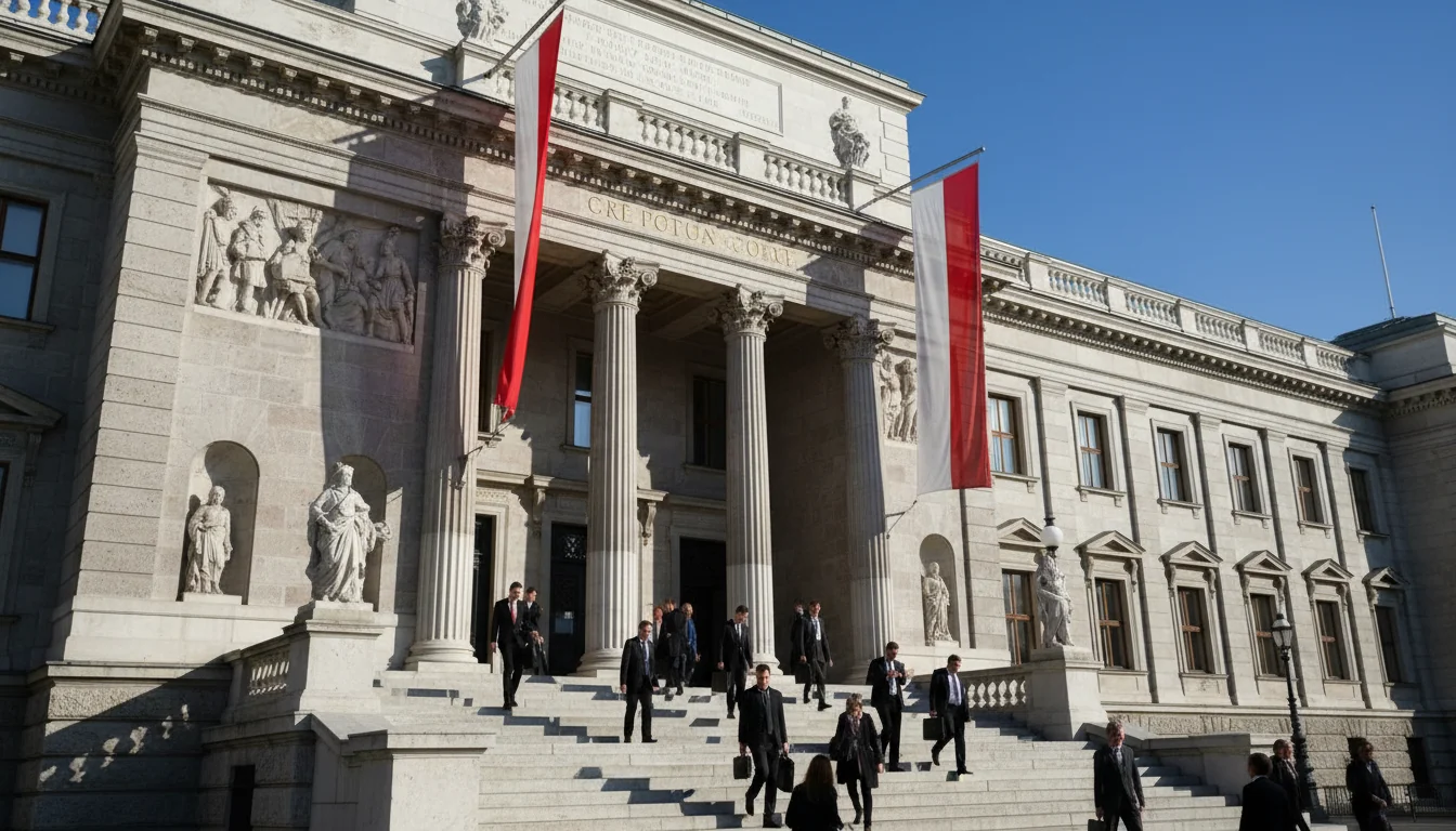 Austrian court building exterior.