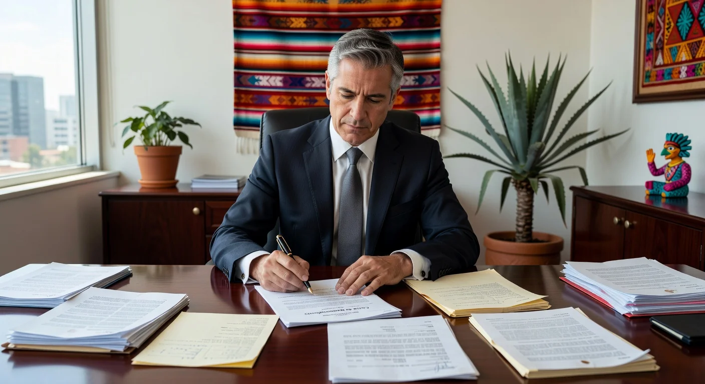 Signing formal legal notice in Mexico