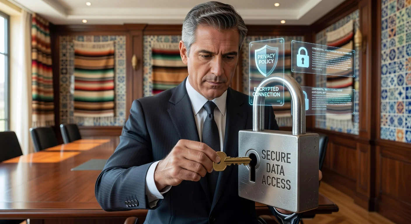 Secure data protection lock for company privacy
