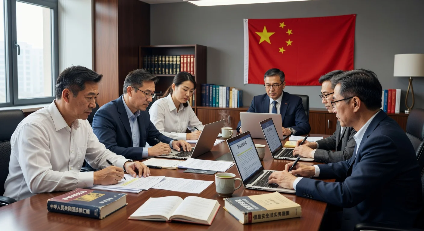 Business team drafting privacy policy