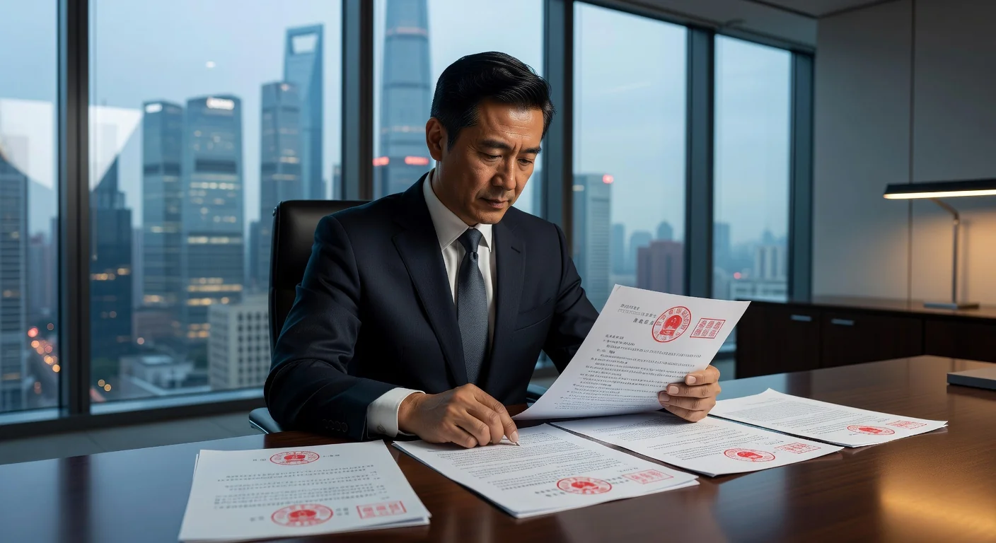 Chinese legal document with seal