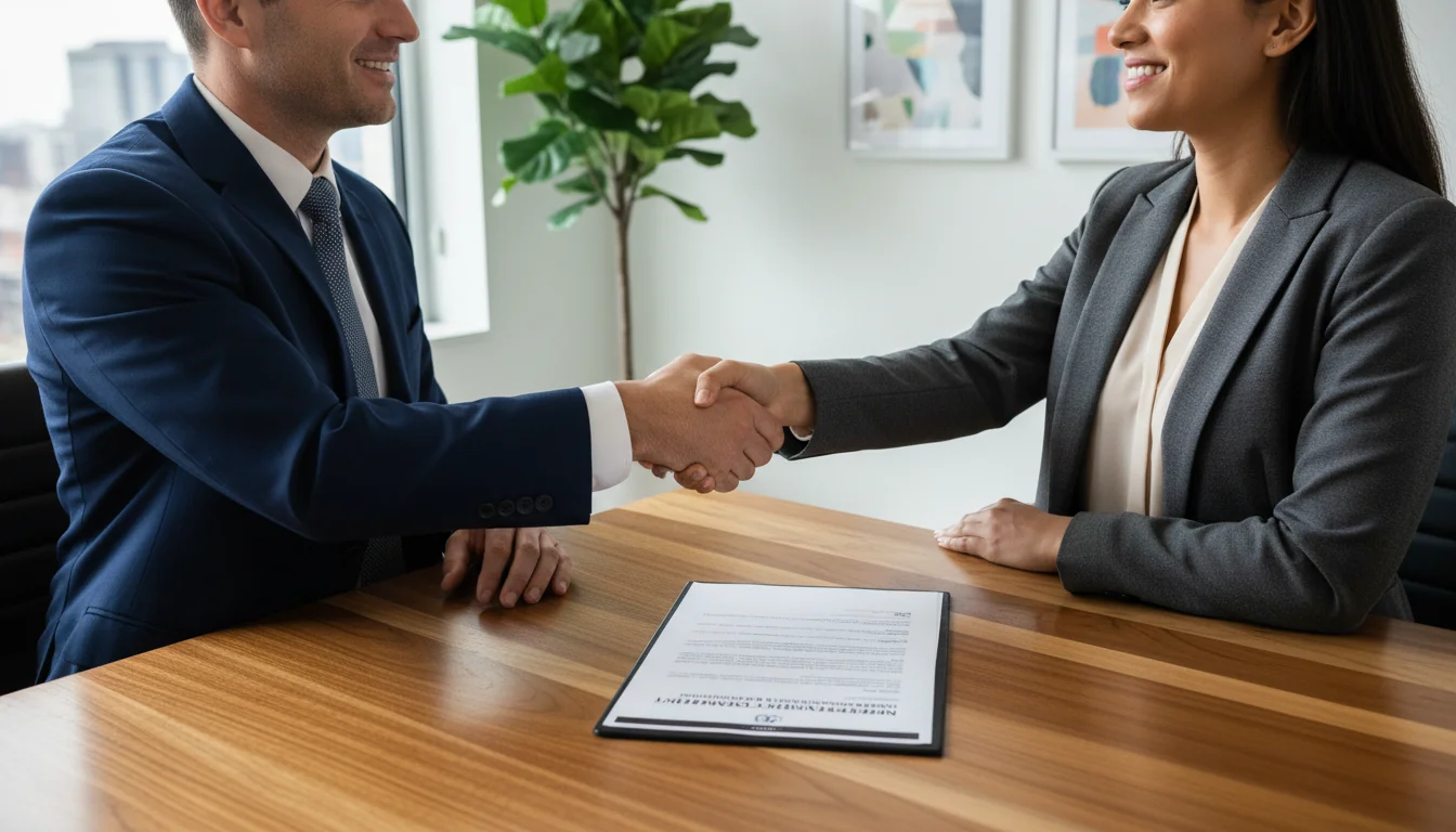 Contract signing between professionals