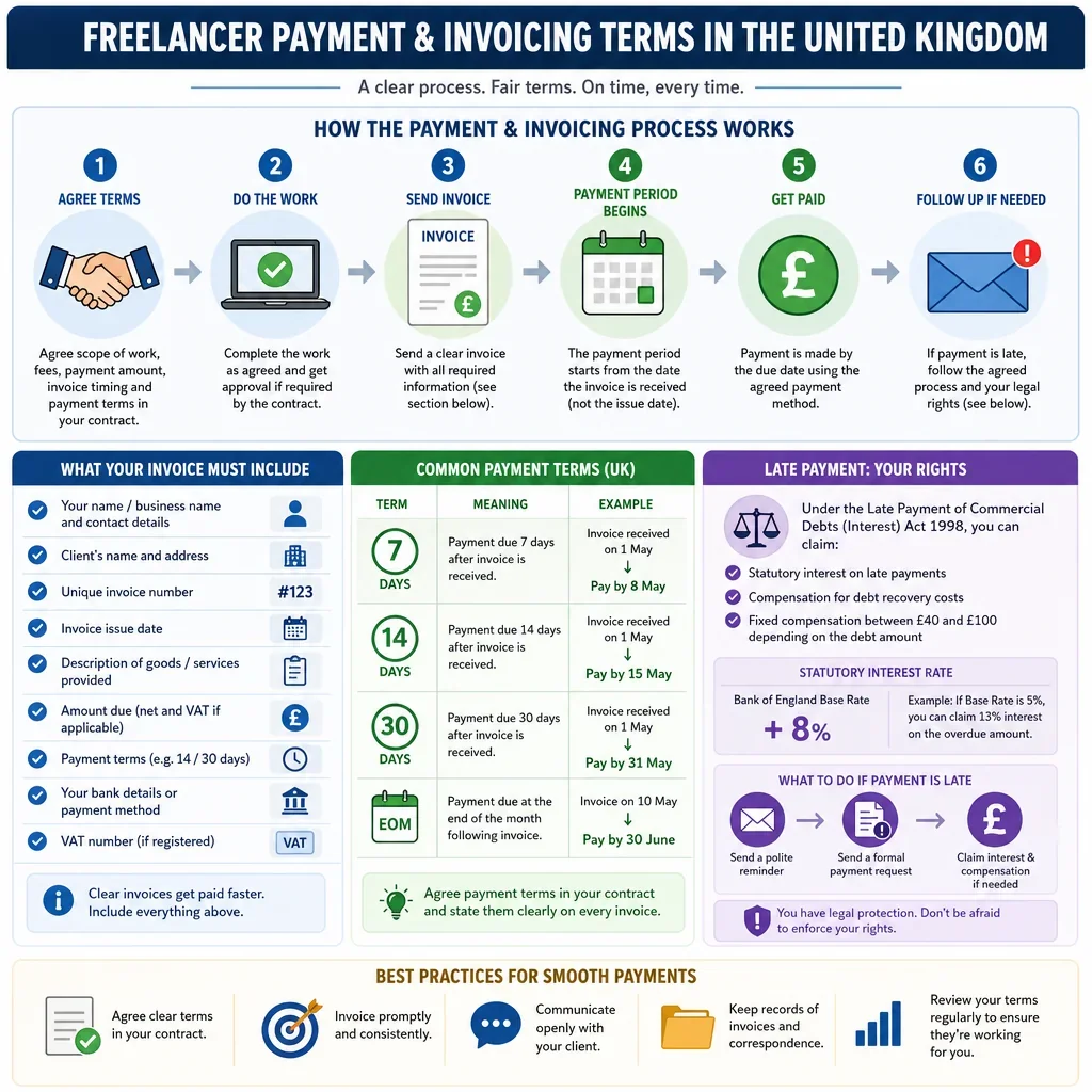 Freelancer payment and invoicing terms