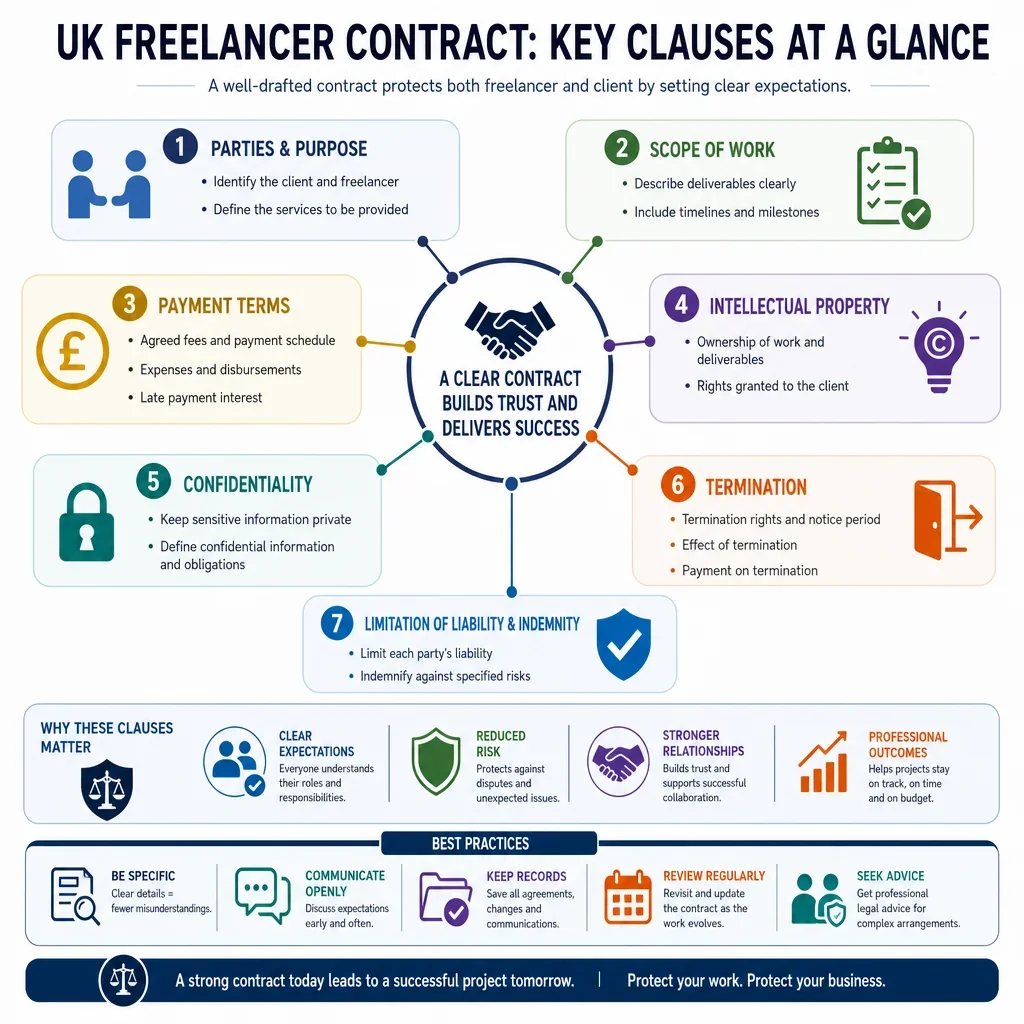 UK freelancer contract clause library