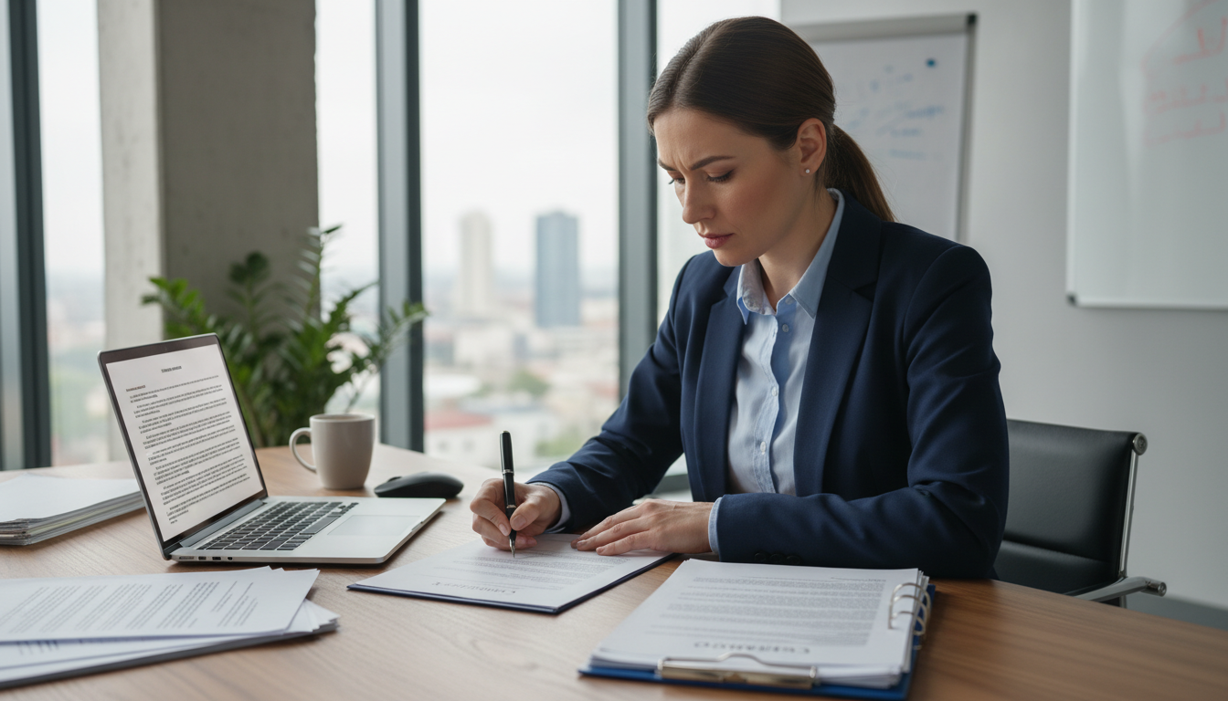 Freelancer signing contract