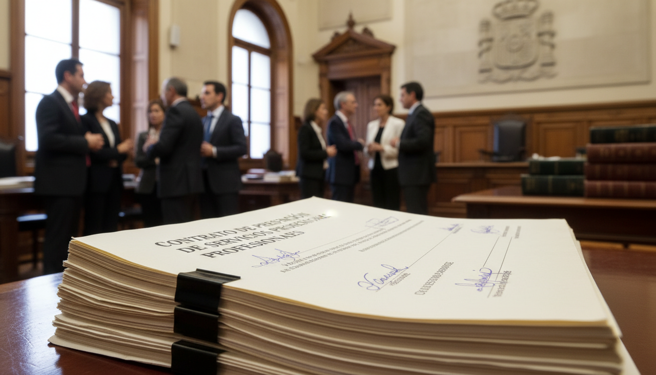 Legal documents stack in Spain