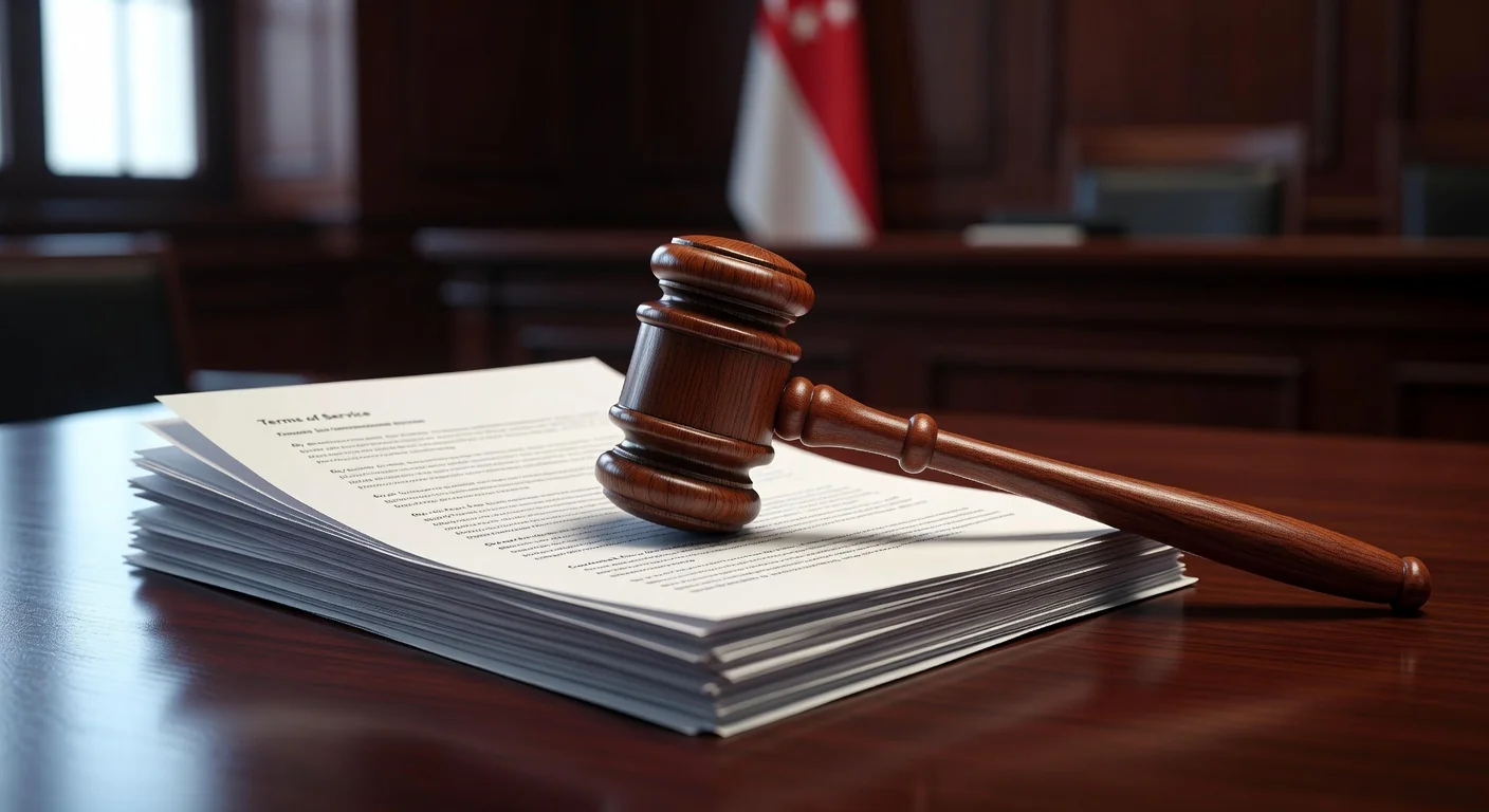 Gavel on Singapore legal documents