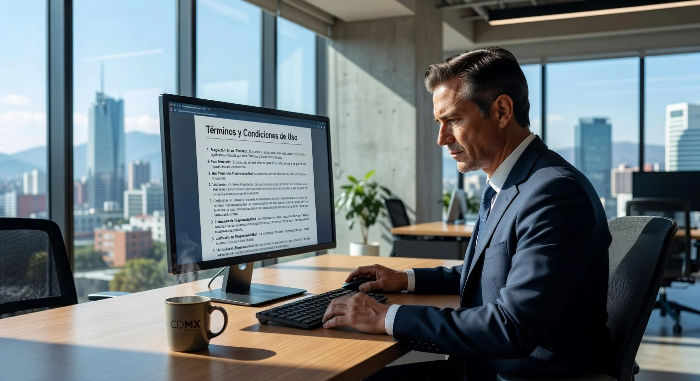 Digital terms agreement screen