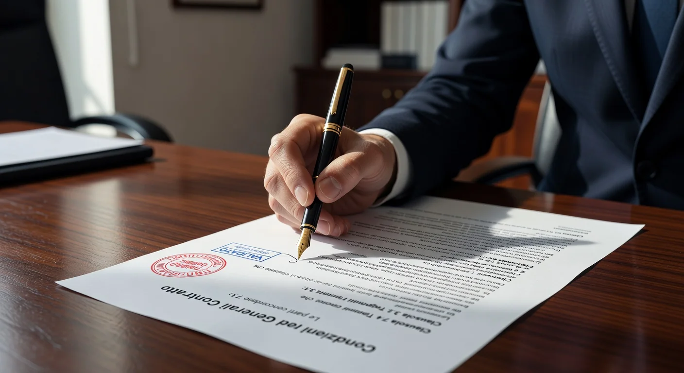 Signature on Italian legal document
