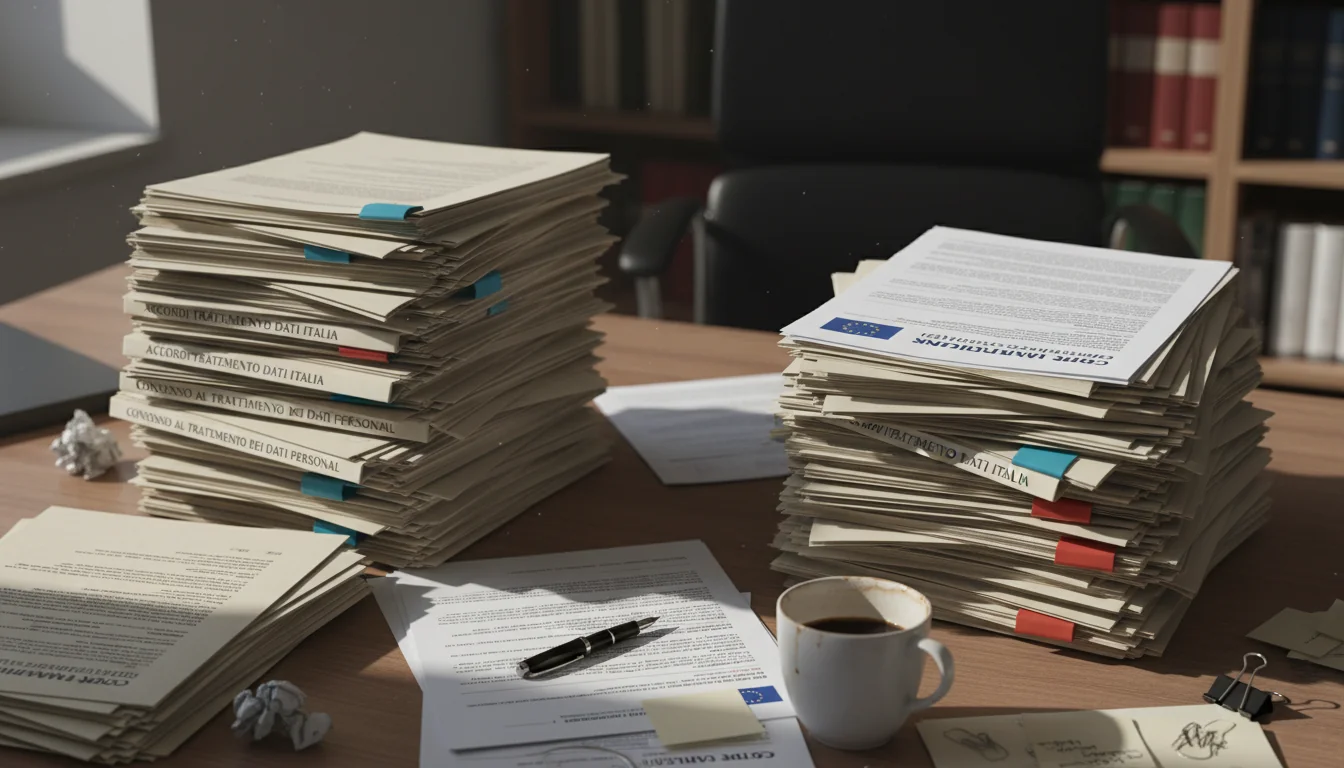 EU GDPR compliance documents on desk