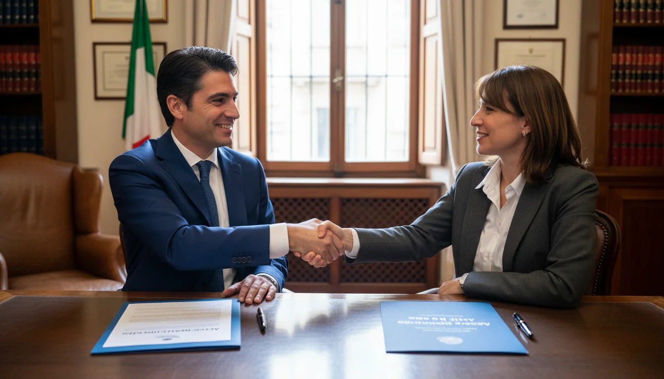 Signing data protection contract in Italy