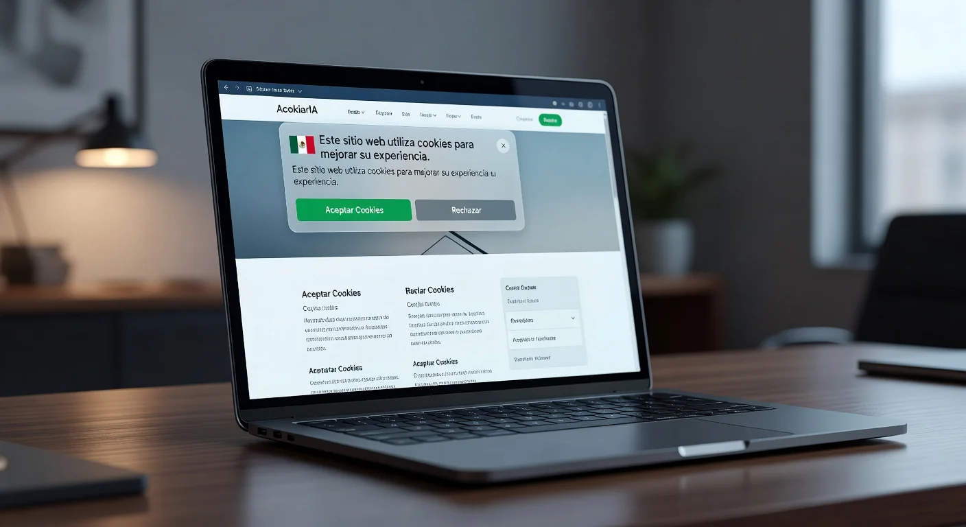 Cookie consent banner on Mexican website