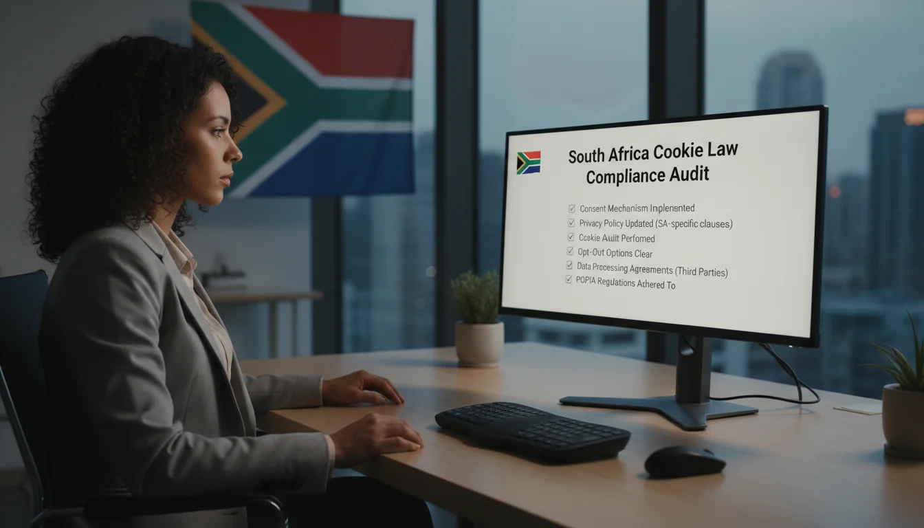 Compliance checklist on digital screen