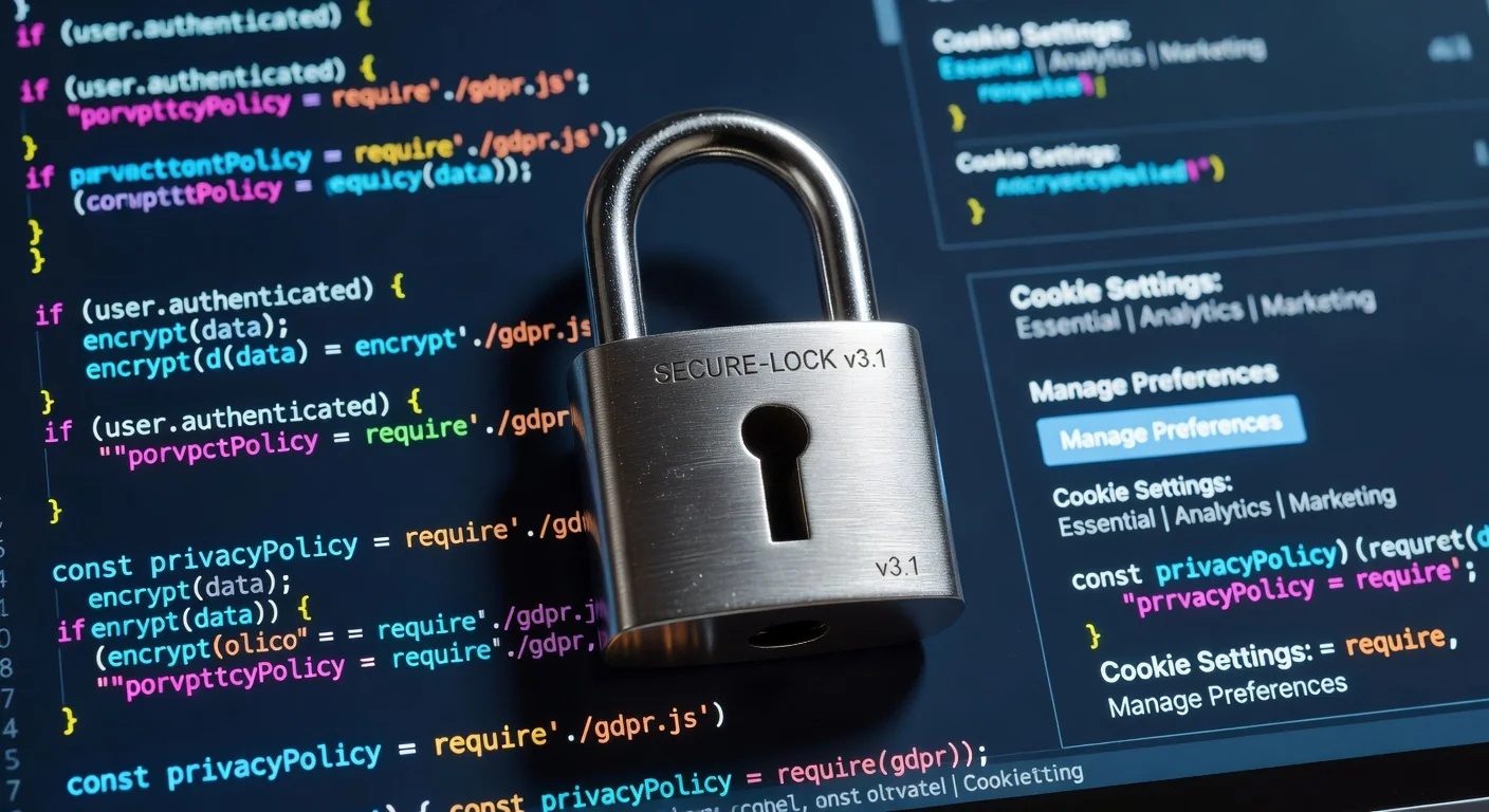 Lock icon securing cookie data