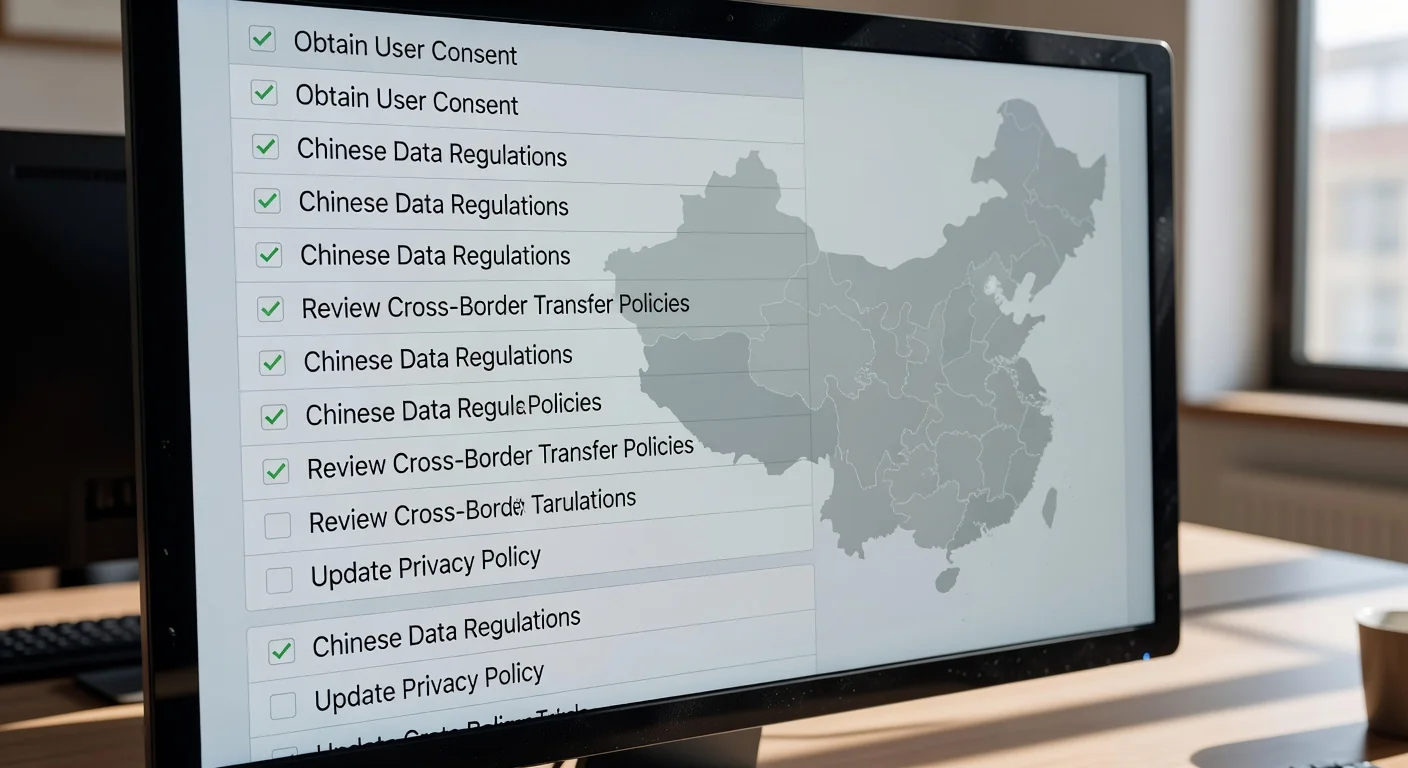 Compliance checklist for cookies in China