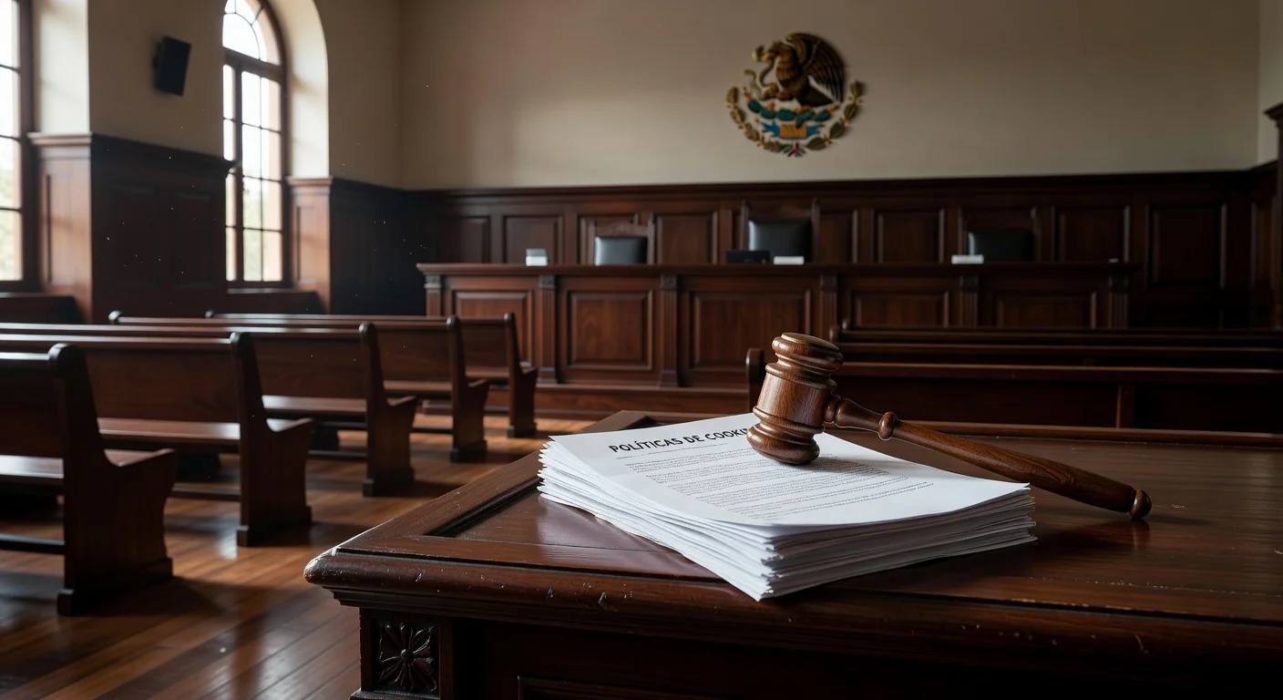Gavel and cookie law papers in court