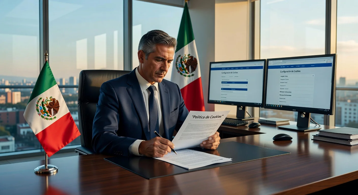 Mexican legal document with cookie policy